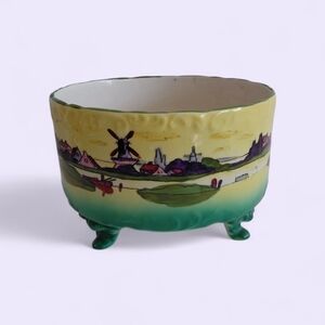 Antique early 1900s Haynes Ware ''Holland Sunset ''handpainted porcelain planter